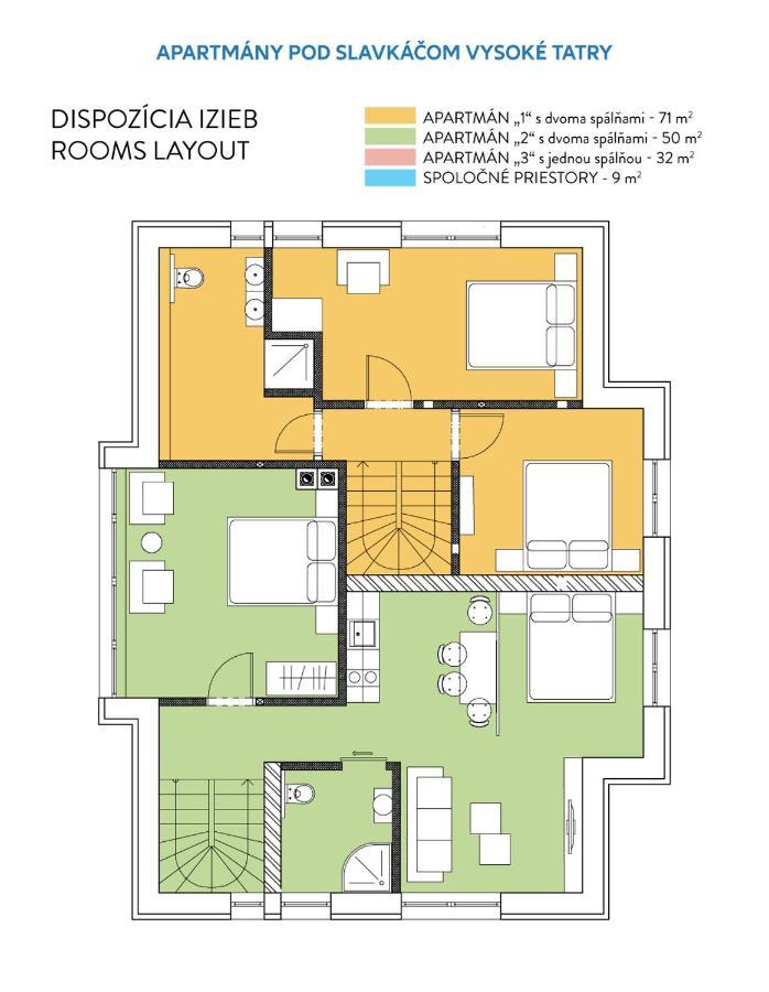 Apartmany Pod Slavkacom - Vysoke Tatry Вельки-Славков Екстер'єр фото